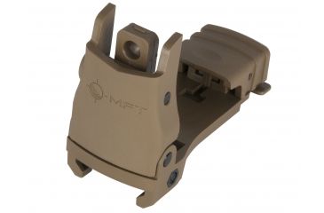 Image of Mission First Tactical Back Up Polymer Flip Up Rear Sight With Windage Adjustment Scorched Dark Earth