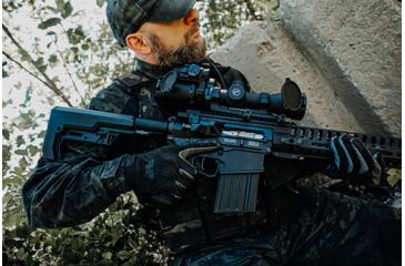 Image of Mission First Tactical Battlelink Extreme Duty Minimalist Stock, AR-15, Mil-Spec, 1.148 Diameter Receiver Extensions, Black, BMSMIL-EXD