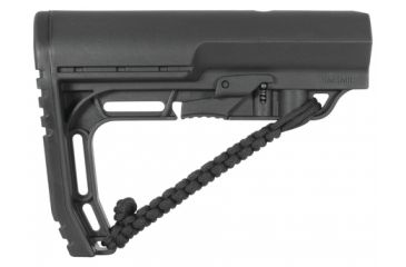 Image of Mission First Tactical Battlelink Minimalist Stock Military With NRAT Strap For Mil Spec Size 1.148 Diameter Receiver Extensions Black