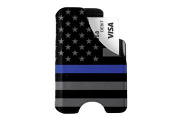 Image of Mission First Tactical Boltraron Wallet, Blue Line American Flag 1, D-W-8-AMB1