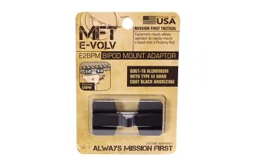Image of Mission First Tactical E-VolV Metal Picatinny Rail Sling Swivel Stud Bipod Mount, Black, E2BPM