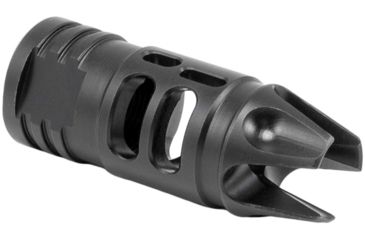Image of Mission First Tactical Evolv AR15 Muzzle Device 1, w/pre drilled tapping hole, Black, E2ARMD1RSC
