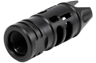 Image of Mission First Tactical Evolv AR15 Muzzle Device 1, w/pre drilled tapping hole, Black, E2ARMD1RSC