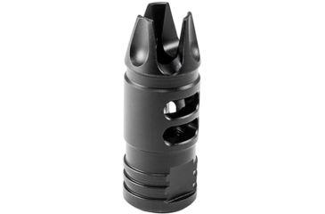 Image of Mission First Tactical Evolv AR15 Muzzle Device 1, w/pre drilled tapping hole, Black, E2ARMD1RSC