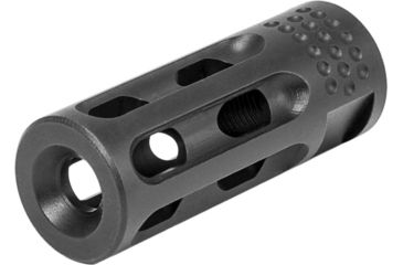 Image of Mission First Tactical Evolv AR15 Muzzle Device 2, w/pre drilled tapping hole, Black, E2ARMD2RSC