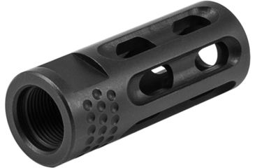 Image of Mission First Tactical Evolv AR15 Muzzle Device 2, w/pre drilled tapping hole, Black, E2ARMD2RSC
