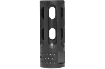 Image of Mission First Tactical Evolv AR15 Muzzle Device 2, w/pre drilled tapping hole, Black, E2ARMD2RSC