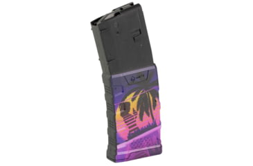 Image of Mission First Tactical EXD AR-15, .223 Remington, 5.56x45mm NATO 30 Round Rifle Magazine, Palm Sunset Graphic, EXDPM556D-PLM-30RD