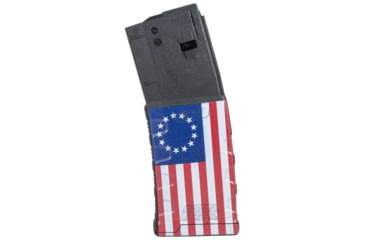 Image of Mission First Tactical Extreme Duty Rifle Magazine, AR15, 5.56x45mm/.223 Rem/.300 AAC, 30 Rounds, Betsy Ross Flag, EXDPM556D-BTR-30RD