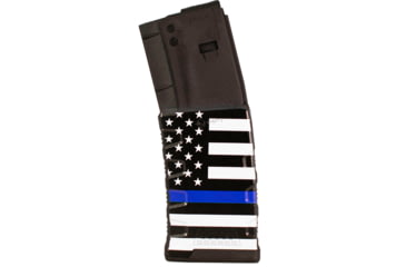 Image of Mission First Tactical Extreme Duty Rifle Magazine, AR15, 5.56x45mm/.223 Rem/.300 AAC, 30 Rounds, Blue Line Flag, EXDPM556D-AMB1-30RD