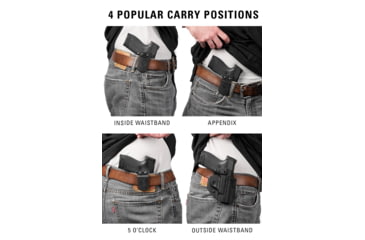 Image of Mission First Tactical IWB/OWB Appendix Holster, Springfield Hellcat Micro-Compact OSP 9, Ambidextrous, Black, HSFHCAIWBABL