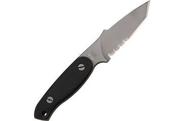 Image of Mission MBK-Ti Hybrid Fixed Blade Knife,4in,Partially Serrated Tanto/Spear Point Blade,Black G-10 Onlay Handle MS0387PS