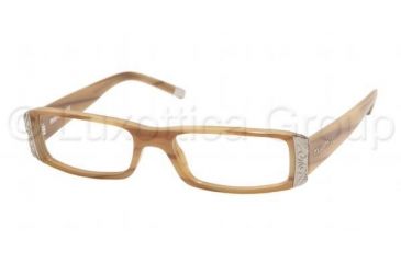 Image of Miu Miu Eyeglasses MU10EV with Rx Prescription Lenses, Select Frame Color / Lens Diameter Honey Frame / 49 mm Prescription Lenses