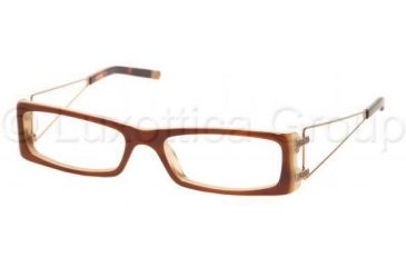 Image of Miu Miu Eyeglass Frames MU12EV 7O51O1-4815 - Tortoise-linen-birch 