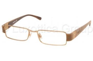 Image of Miu Miu MU65EV Progressive Eyeglasses, Bronze Frame / 49 mm Prescription Lenses, 7FS1O1 4916