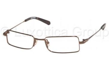 Image of Miu Miu Eyeglasses MU55EV with No-Line Progressive Rx Prescription Lenses 7OI1O1-4916 - Dark Brown 
