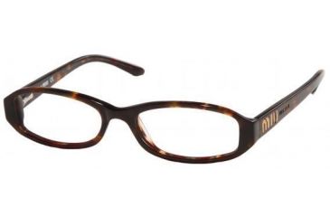 Image of Miu Miu Eyeglasses Frames MU04EV-1AB1O1-5116 Black Frame / 51 mm Non-Rx Lenses / 135 mm Temple Length