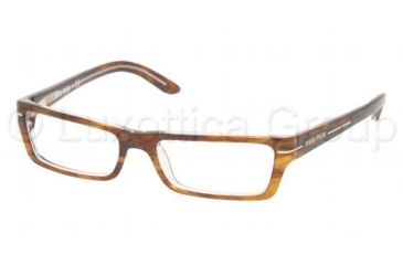 Image of Miu Miu Eyeglasses MU01GV with No-Line Progressive Rx Prescription Lenses, Select Frame Color / Lens Diameter Straw Frame / 51 mm Prescription Lenses