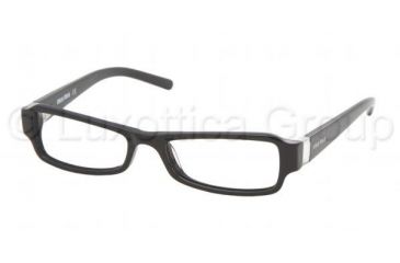 Image of Miu Miu MU07FV Bifocal Eyeglasses Gloss Black Frame / 49 mm Prescription Lenses, 1AB1O1-4916, Select Frame Color / Lens Diameter Gloss Black Frame / 49 mm Prescription Lenses