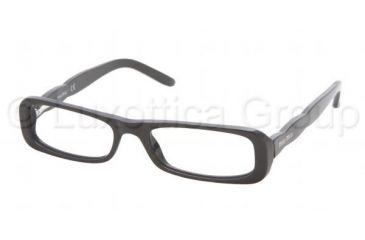 Image of Miu Miu MU08GV SV Prescription Eyeglasses Gloss Black Frame / 52 mm Prescription Lenses, 1AB1O1-5216, Select Frame Color / Lens Diameter Gloss Black Frame / 52 mm Prescription Lenses