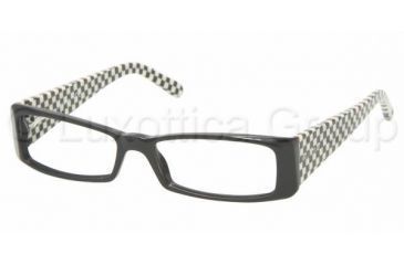 Image of Miu Miu MU09GV SV Prescription Eyeglasses Gloss Black Frame / 52 mm Prescription Lenses, 1AB1O1-5215, Select Frame Color / Lens Diameter Gloss Black Frame / 52 mm Prescription Lenses