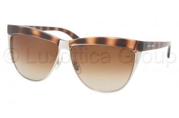 Image of Miu Miu MU 11LS Sunglasses Styles Dark Tortoise Frame / Brown Gradient Lenses, 2AU6S1-6111