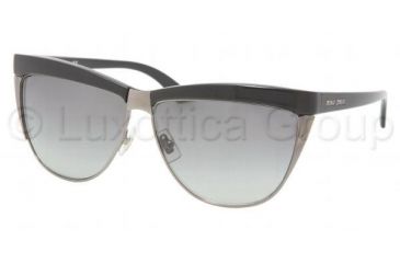 Image of Miu Miu MU 11LS Sunglasses Styles Gloss Black Frame / Gray Gradient Lenses, 1AB5D1-6111