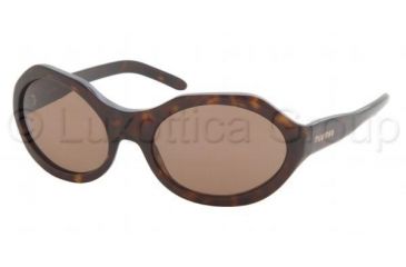 Image of Miu Miu MU13IS SV Prescription Sunglasses - Tortoise Brown Frame / 55 mm Prescription Lenses, 2AU8C1-5518