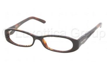 Image of Miu Miu MU14FV Bifocal Eyeglasses - Black-Spotted Tortoise Demo Lens Frame / 50 mm Prescription Lenses, 7VO1O1-5015