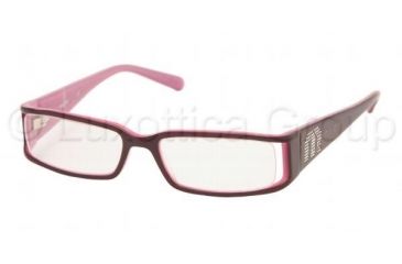 Image of Miu Miu MU 15EV Eyeglasses Styles Raspberry-Pink Frame w/Non-Rx 49 mm Diameter Lenses, 7O91O1-4916