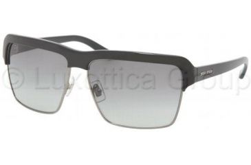 Image of Miu Miu MU12LS Sunglasses 1AB5D1-6013 - Gloss Black Gray Gradient