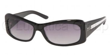 Image of Miu Miu MU17GS Sunglasses, Black Frame w/ Gray Gradient 57 mm Diameter Lenses, 8AQ5D1 5716