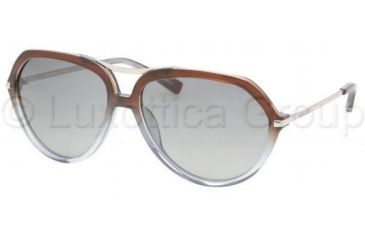 Image of Miu Miu MU19LS Sunglasses EF43M1-6015 - Dark Brown On Denim Gray Gradient