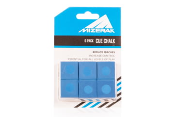 Image of Mizerak Billiard / Pool Cue Chalk, 6/Pack, Blue/White, P1810