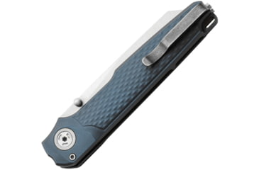 Image of MKM Miura Button Lock Folding Knife, 2.75in, Stonewash Fnish CPM MagnaCut Stainless Sheepsfoot Blade, Gray Textured Aluminum Handle., MK MI-AGY