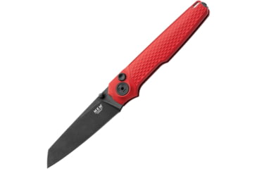 Image of MKM Miura Button Lock Red SW Folding Knife, MKMMIARDB