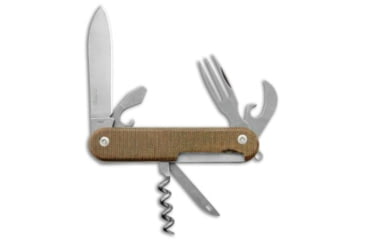 Image of Mkm MKM Malga 6 Multi-Tool Knife Natural Micarta 7-in-1 MP06-NC, Tan, adult, BHQ-111329