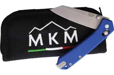 Image of MKM Yipper Crossbar Lock Folding Knife by Ben Petersen, 2.83in, CPM MagnaCut, Stonewashed Sheepsfoot Blade, Blue G10 Handle, MK YP-GBL
