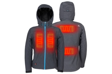 Image of Mobile Warming 7.4V Heated Adventure Waterproof Jacket - Womens, Heather Gray, Extra Small, MWWJ10220120