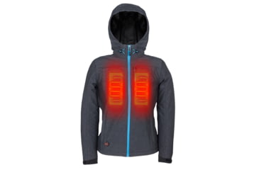 Image of Mobile Warming 7.4V Heated Adventure Waterproof Jacket - Womens, Heather Gray, Extra Small, MWWJ10220120