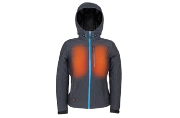 Image of Mobile Warming 7.4V Heated Adventure Waterproof Jacket - Womens, Heather Gray, Extra Small, MWWJ10220120