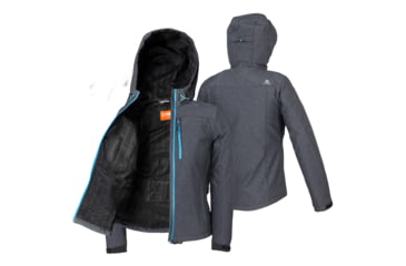 Image of Mobile Warming 7.4V Heated Adventure Waterproof Jacket - Womens, Heather Gray, Extra Small, MWWJ10220120