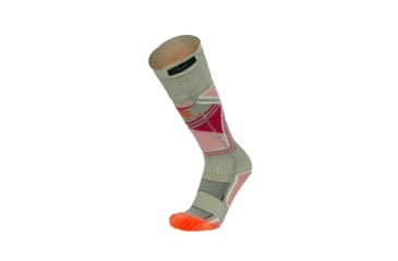 Image of Mobile Warming Premium 2.0 Merino Heated Socks - Womens, Gary/Pink, Medium, MWWS07010321