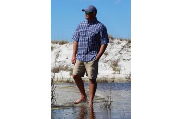 Image of Mojo Sportswear Company Coastal Plaid Shirt Short Sleeve - Mens, Nautical Navy, Extra Large, NTCN - XL - CPLS SS