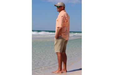 Image of Mojo Sportswear Company Coastal Plaid Shirt Short Sleeve - Mens, Sailor Sunset, 4XL, SLSNST - XXXXL - CPLS SS