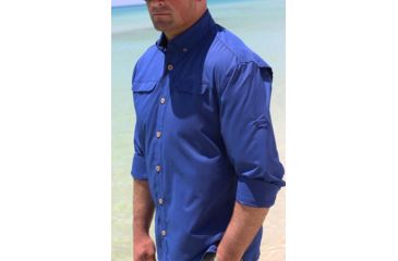 Image of Mojo Sportswear Company Mr. Big Performance Vented Shirt Long Sleeve - Mens, Nautical Navy, 2XL, NTCN - XXL - MBPRFVS