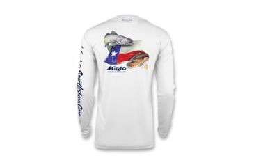 Image of Mojo Sportswear Company Wireman X Redfish/Trout TX Flag - Mens, White Caps, Large White Caps - L - Mojo WRMN X Redfish/Trout TX Flag