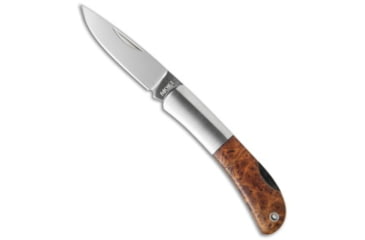 Image of Moki Moki Knives Meek Lockback Knife Quince Wood 2" Satin MK102J, Wood, AUS-8, adult, BHQ-31009