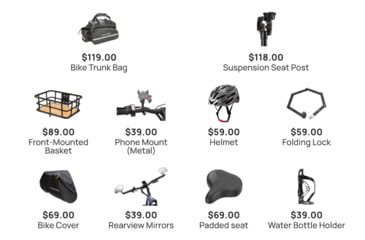 Image of Mokwheel Bikes Deluxe Accessory Pack, M000PJBFPDGP