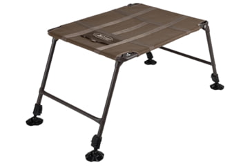 Image of Higdon Outdoors MOmarsh Final Stand Dog Platform w/Tent Stakes, Adjustable Legs, 18 to 34 in Height, Mesh Bottom, Weight-limit 150 Pounds, 34025
